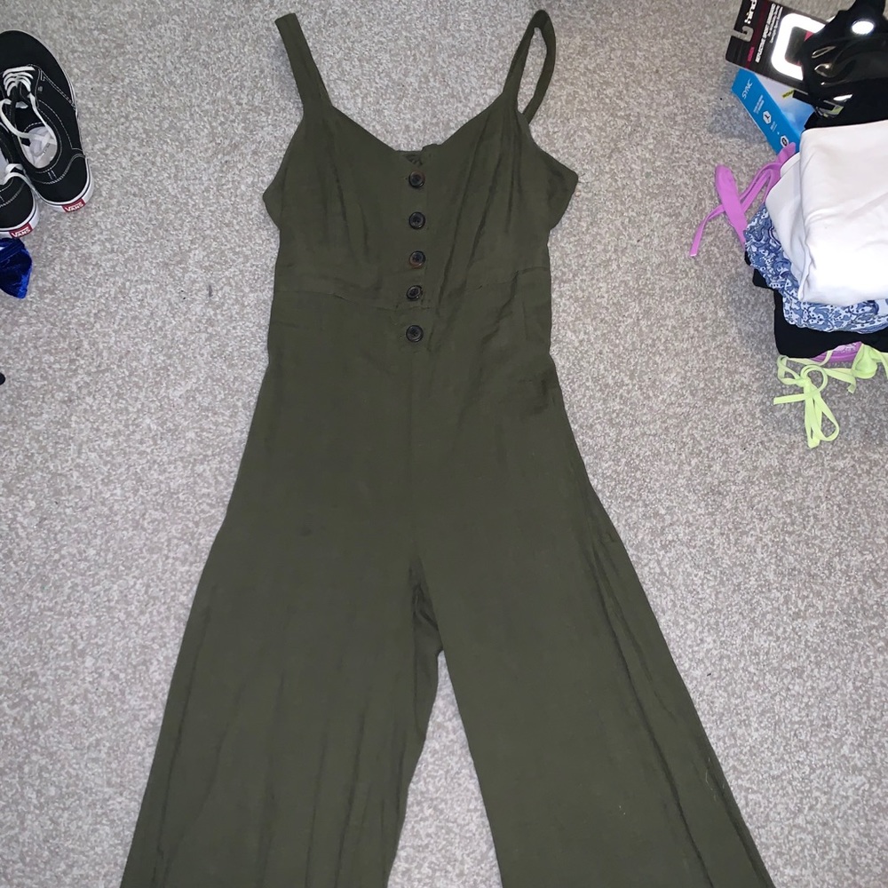 UO green jumpsuit
